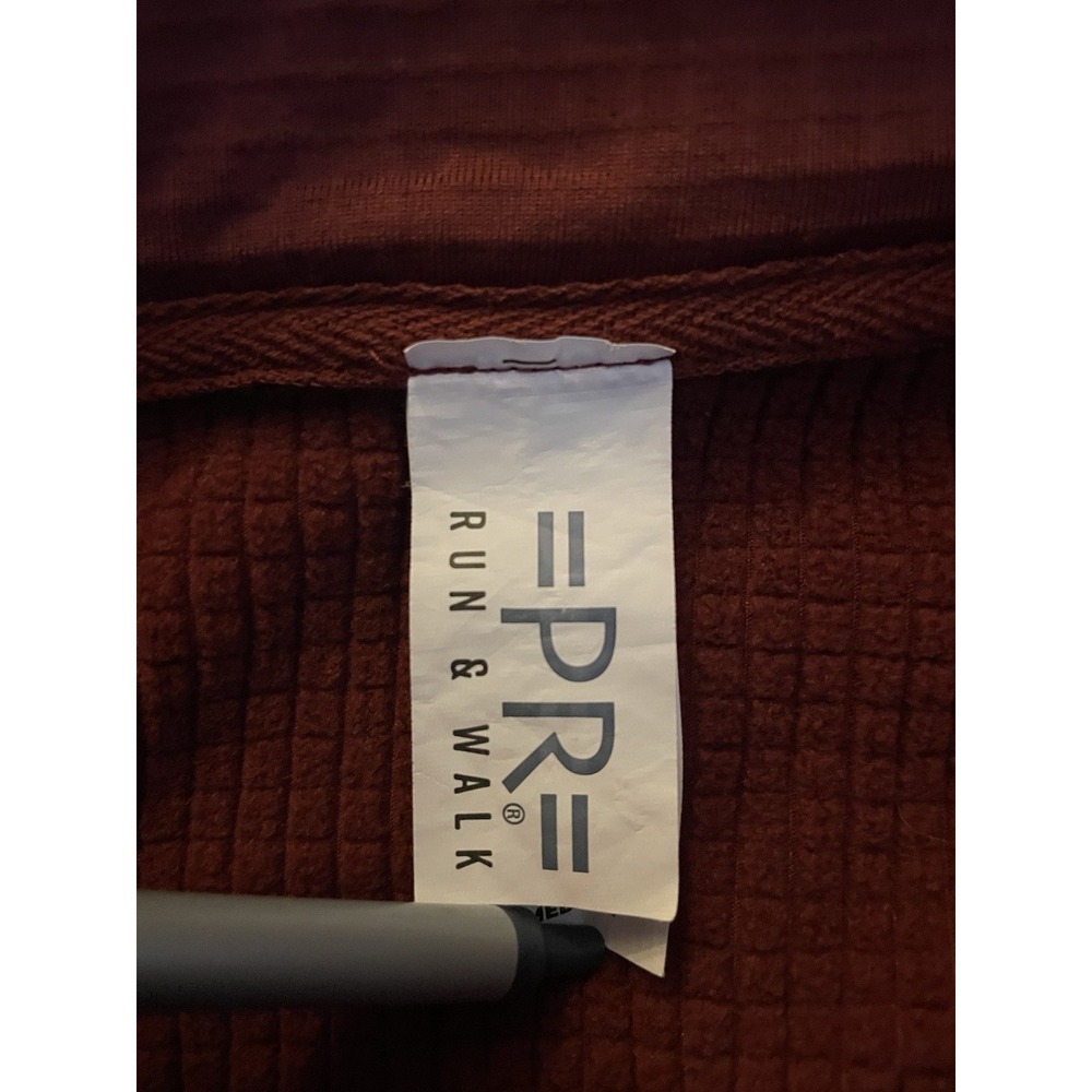PR Run And Walk 1/4 Quarter Zip Waffle Knit Embroidered Logo Maroon Medium JBHS - Picture 9 of 11